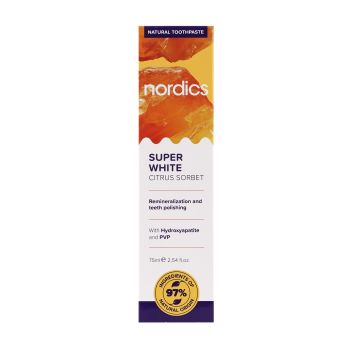 NORDICS SUPER WHITE CITRUS SORBET dantų pasta, 75 ml