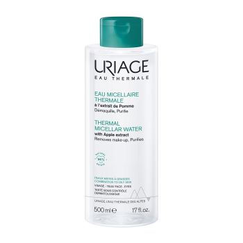 URIAGE THERMAL valomasis micelinis vanduo mišriai ir riebiai odai prižiūrėti, 500 ml