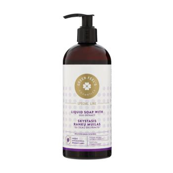 GREEN FEEL'S skystasis rankų muilas su šilko ekstraktu, 400 ml