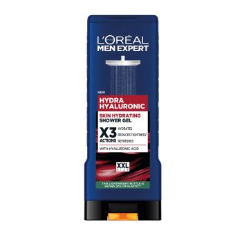 L'OREAL MEN EXPERT HYDRA HYALURONIC dušo želė, 400 ml