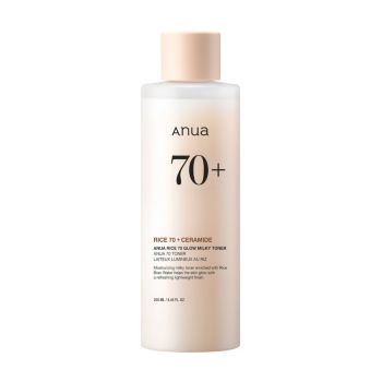 ANUA RICE 70 GLOW MILKY veido tonikas, 250 ml