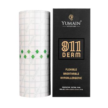 YUMAIN 911 DERM ROLL apsauginė kūno tatuiruočių juosta (15 cm x 10 cm)