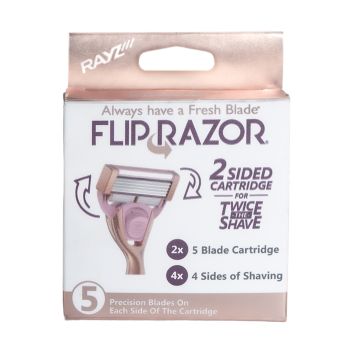 FLIP RAZOR 5 PRECISION BLADES ON keičiamosios moterų skustuvo galvutės (2 vnt.)
