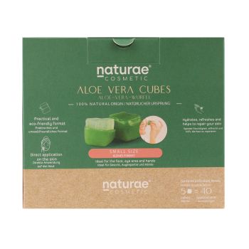 NATURAE COSMETIC ALOE VERA CUBES alavijo kubeliai veido, paakių rankų odai prižiūrėti (5 vnt.)