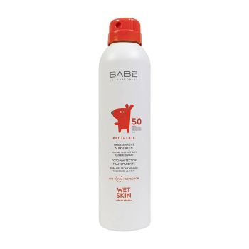 BABE PEDIATRIC SPF50+ TRANSPARENT purškiamoji apsauginė dulksna nuo saulės, 200 ml