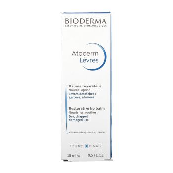BIODERMA ATODERM RESTORATIVE lūpų balzamas, 15 ml