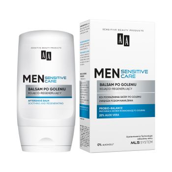 AA MEN SENSITIVE CARE SOOTHING AND REGENERATING balzamas po skutimosi, 100 ml