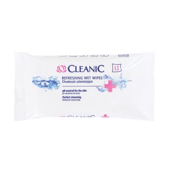 CLEANIC REFRESHING drėgnos servetėlės (15 vnt.)