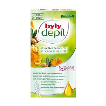 BYLY BEAUTY OILS kūno depiliacinės juostelės (20 vnt.)