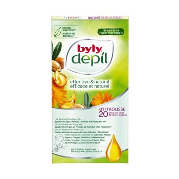BYLY BEAUTY OILS veido depiliacinės juostelės (20 vnt.)