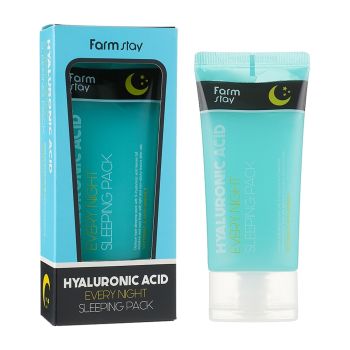 FARMSTAY HYALURONIC ACID EVERY NIGHT SLEEPING PACK naktinė veido kaukė, 120 ml