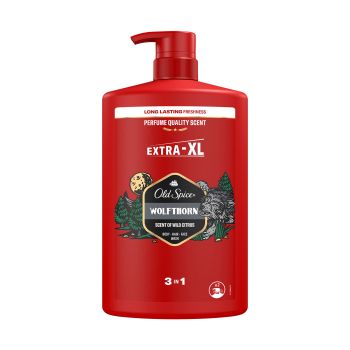 OLD SPICE WOLFTHORN 3 IN 1 vyrų kūno, plaukų ir veido prausiklis, 1 l