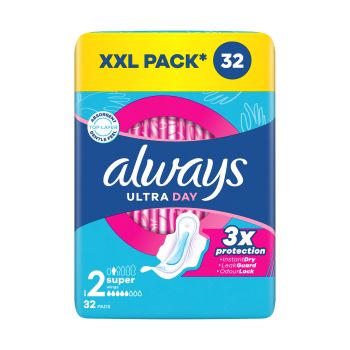 ALWAYS ULTRA DAY SUPER higieniniai paketai (32 vnt.)
