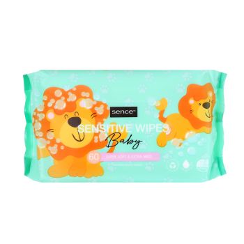 SENCE BABY SENSITIVE drėgnos vaikų servetėlės (60 vnt.)