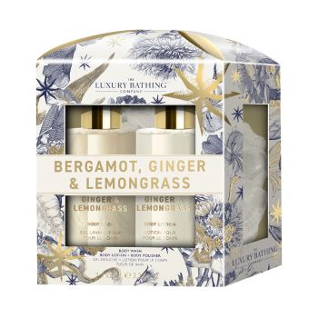 LUXURY BATHING BERGAMOT, GINGER & LEMONGRASS dovanų rinkinys