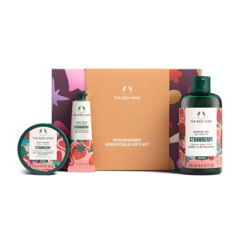 THE BODY SHOP STRAWBERRY ESSENTIALS dovanų rinkinys