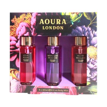 AOURA LONDON kūno miglų rinkinys (3 x 60 ml)