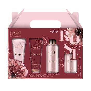 LUXURY BATHING VELVET ROSE & PEONY dovanų rinkinys