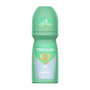 MITCHUM UNSCENTED 48H moterų rutulinis dezodorantas antiperspirantas, 100 ml