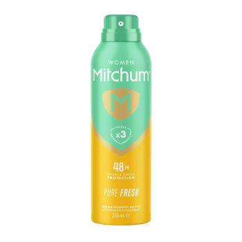MITCHUM PURE FRESH 48H moterų purškiamasis dezodorantas antiperspirantas, 200 ml