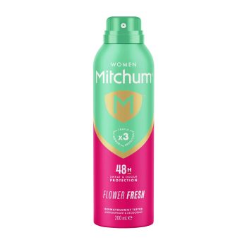 MITCHUM FLOWER FRESH 48H moterų purškiamasis dezodorantas antiperspirantas, 200 ml