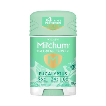 MITCHUM NATURAL POWER EUCALYPTUS 24H rutulinis moterų dezodorantas, 40 g