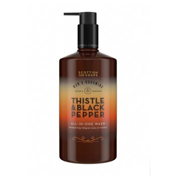 SCOTTISH THISTLE & BLACK PEPPER ALL-IN-ONE vyrų prausiklis, 500 ml