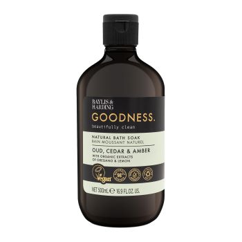 BAYLIS & HARDING GOODNESS OUD, CEDAR & AMBER vonios skystis, 500 ml