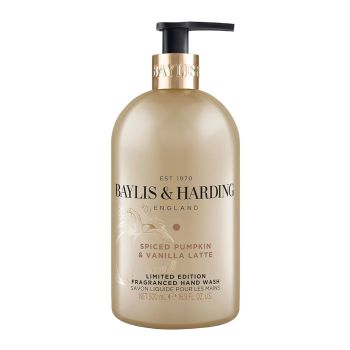 BAYLIS & HARDING ENGLAND SPICED PUMPKIN & VANILLA LATTE rankų prausiklis, 500 ml