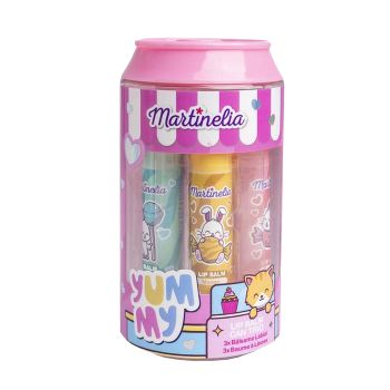 MARTINELIA YUMMY LIP BALM CAN TRIO lūpų balzamai (3 x 4 g)