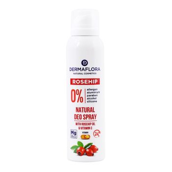 DERMAFLORA 0% ROSEHIP purškiamasis dezodorantas, 150 ml