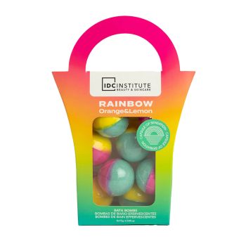 IDC INSTITUTE RAINBOW ORANGE & LEMON vonios burbulai, 8 x 15 g