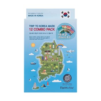 FARMSTAY TRIP TO KOREA veido kaukių rinkinys (23 ml x 12 vnt.)