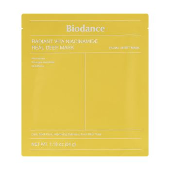 BIODANCE RADIANT VITA NIACINAMIDE REAL DEEP veido kaukė, 34 g