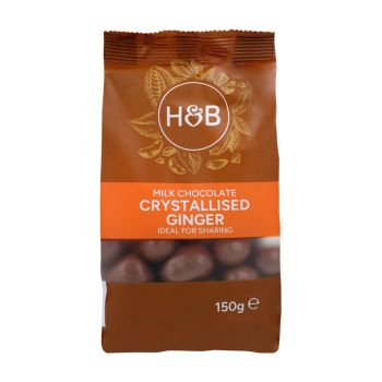 H&B pieniniu šokoladu padengti cukruoti imbierai, 150 g