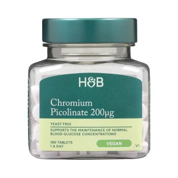 H&B chromo pikolinatas, 180 tablečių