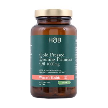 H&B šalto spaudimo nakvišų aliejus 1000 mg, 90 kapsulių