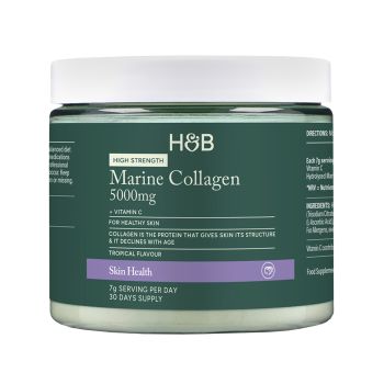 H&B HIGH STRENGTH jūrinis kolagenas 5000 mg, milteliai, 210 g