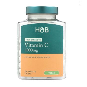 H&B vitaminas C 1000 mg, 120 tablečių