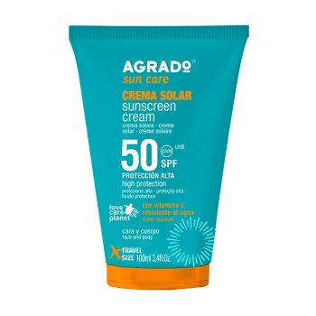 AGRADO SUN CARE SPF50 apsauginis veido ir kūno kremas nuo saulės, 100 ml
