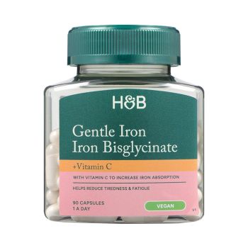 H&B geležis ir vitaminas C, 90 kapsulių