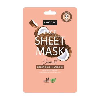 SENCE COCONUT lakštinė veido kaukė, 23 ml