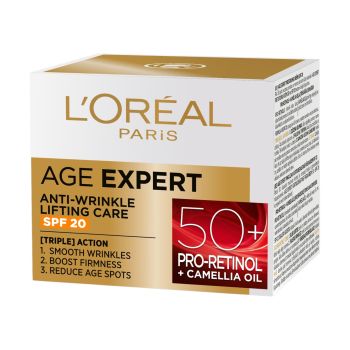 L'OREAL AGE EXPERT 50+ SPF20 stangrinamasis kremas nuo raukšlių, 50 ml