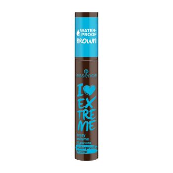 ESSENCE I LOVE EXTREME BROWN atsparus vandeniui blakstienų tušas, 12 ml