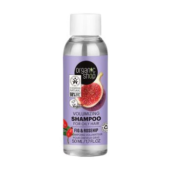 ORGANIC SHOP VOLUMIZING OILY HAIR FIG & ROSEHIP plaukų šampūnas, 50 ml