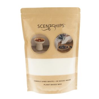 SCENTCHIPS WHITE žvakių smėlis + dagtys, 500 ml + 30 vnt.
