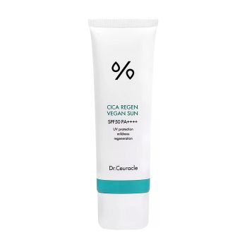 DR.CEURACLE CICA REGEN VEGAN SUN SPF50+ apsauginis veido kremas, 50 ml