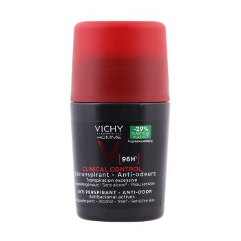 VICHY HOMME 96H CLINICAL CONTROL vyrų rutulinis dezodorantas antiperspirantas, 50 ml