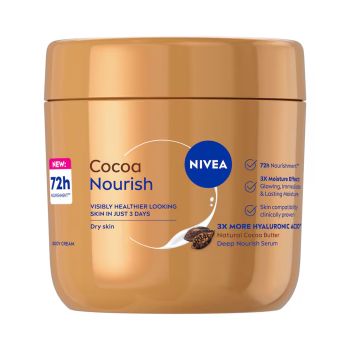 NIVEA COCOA NOURISH kūno kremas, 400 ml