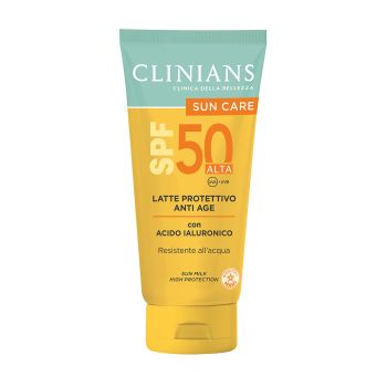 CLINIANS LATTE PROTETTIVO ANTI AGE SPF 50 apsauginis pienelis nuo saulės, 150 ml